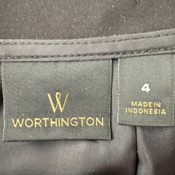 Worthington Black Sequin Panel Skirt Size 4 - Picture 5 of 7